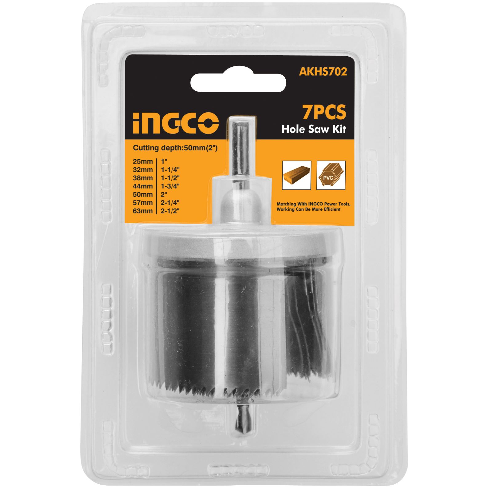 Hole Saw Set (7 Piece) Ingco Tools South Africa