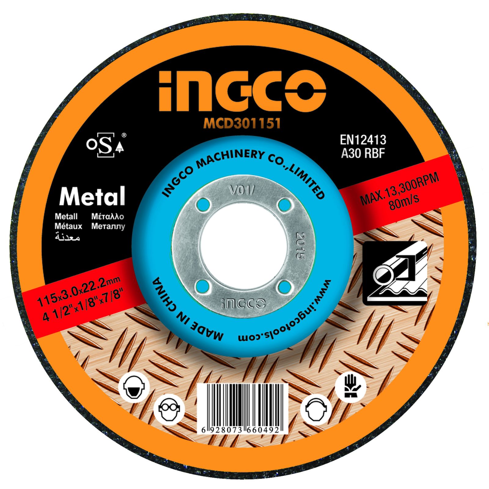 Metal Grinding Disc (Depressed center) Ingco Tools South Africa