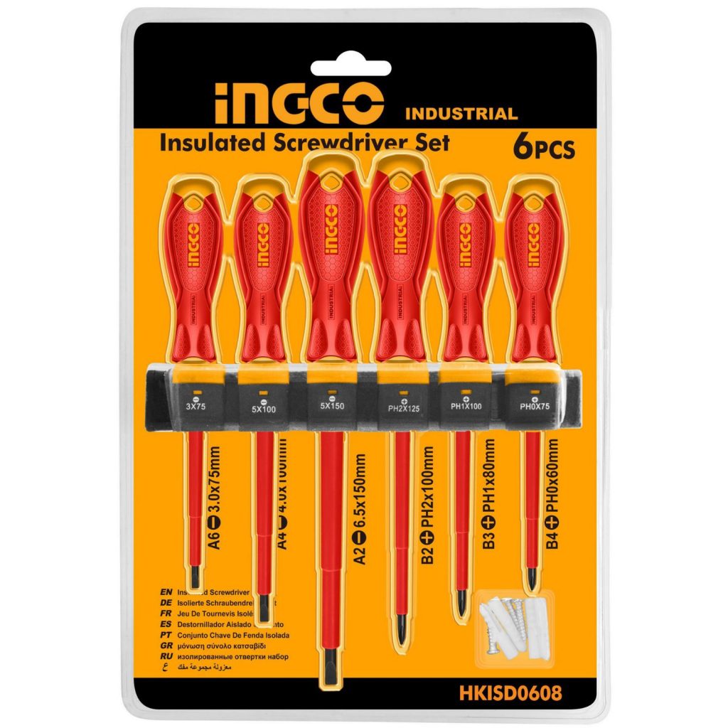 Screwdriver Insulated Set (6 PIECE) (Industrial) Ingco Tools South Africa