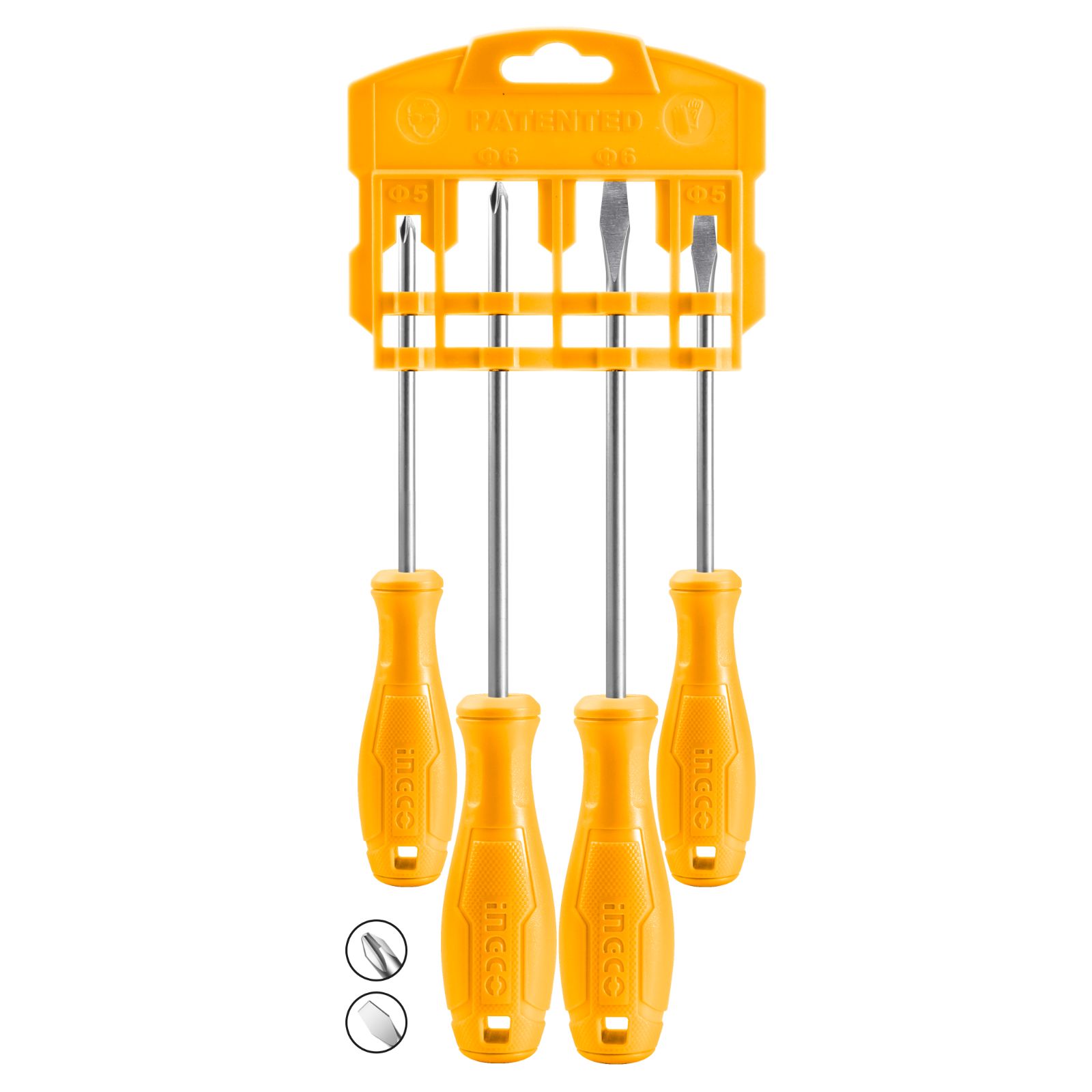 Screwdriver Slotted GoThrough (Industrial) Ingco Tools South Africa