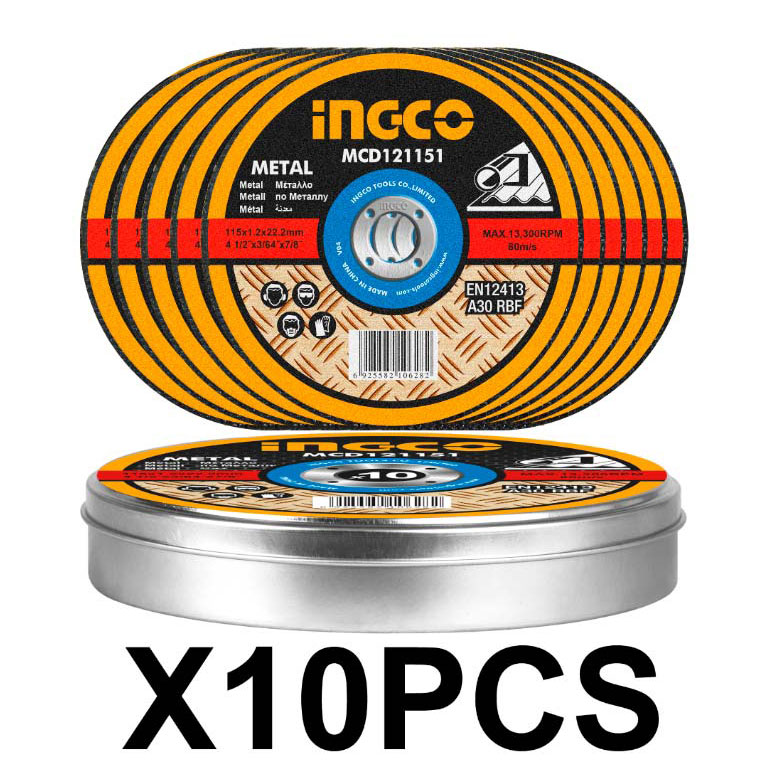 Metal Cutting Disc Set (10 Piece) Ingco Tools South Africa